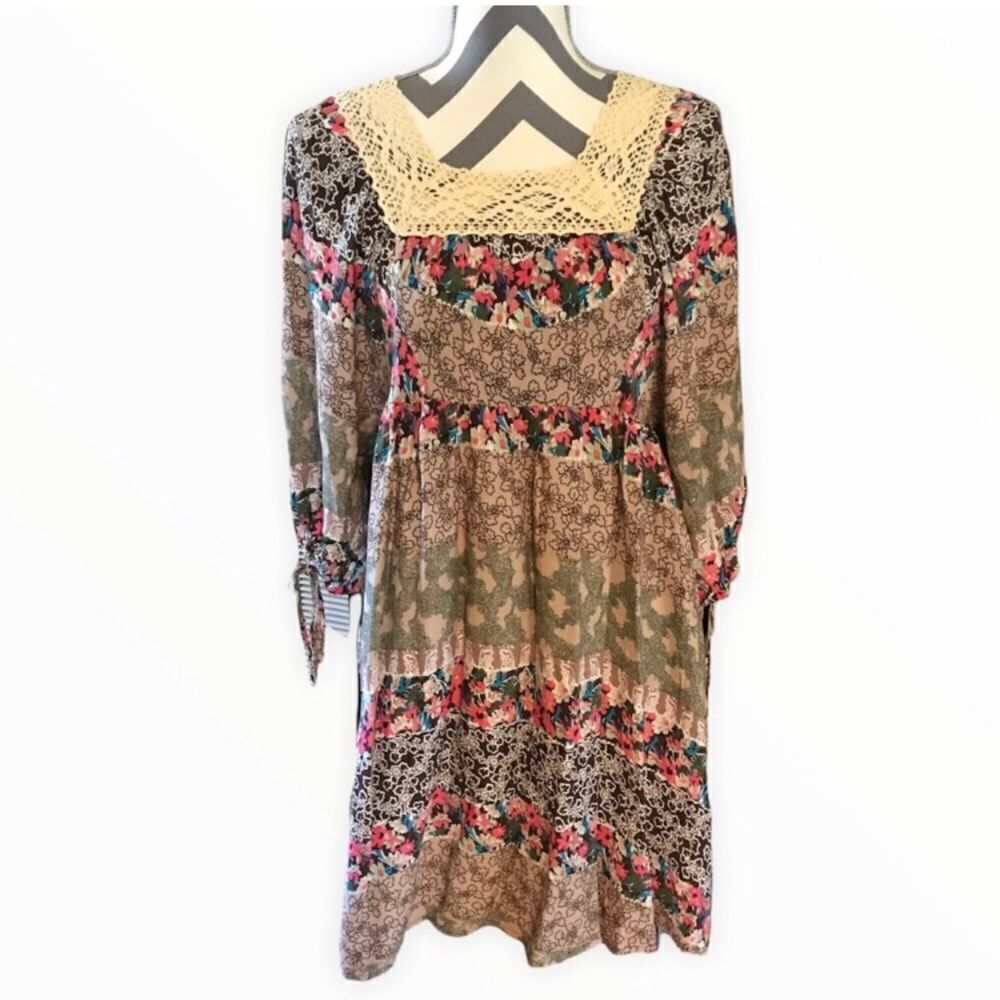 Entro SMALL Multicolored Boho Style Dress
